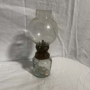 VTG Petites Choses Miniature clear Glass Oil Lamp,